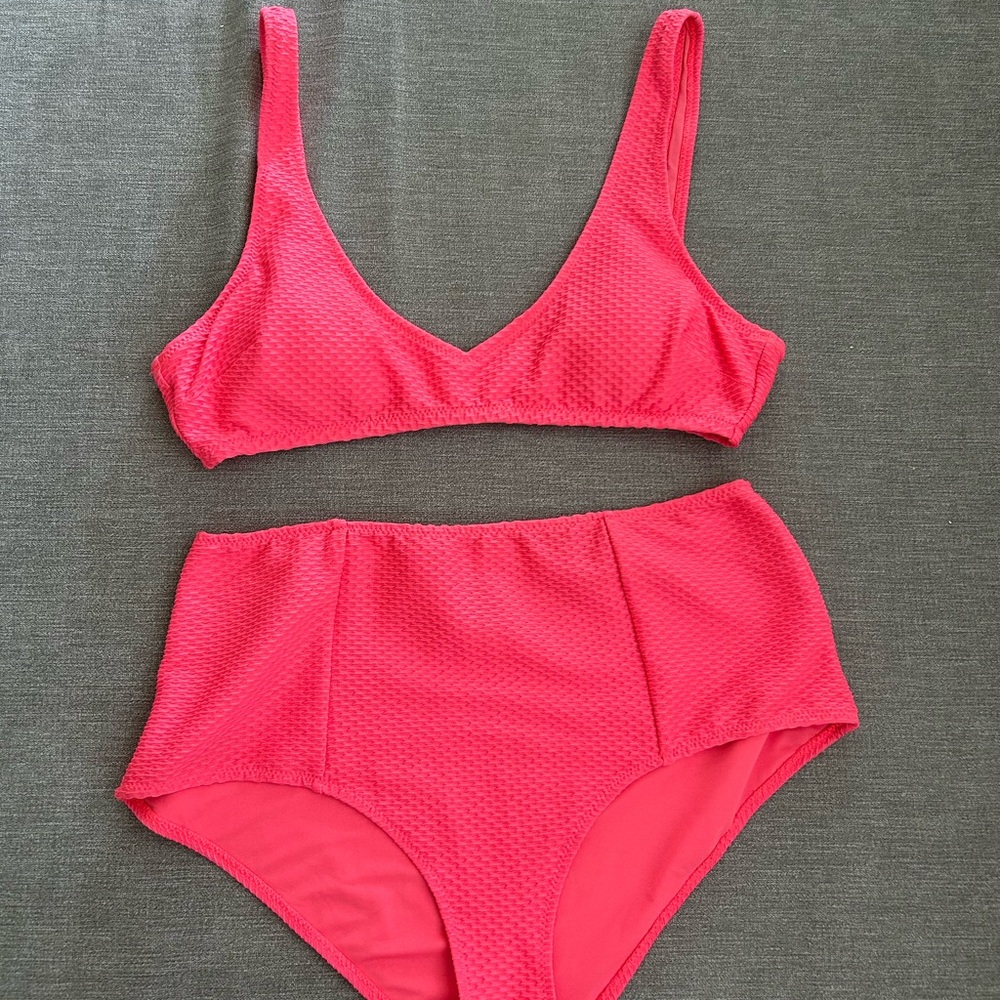 Aerie Bright Coral Pink Swimwear